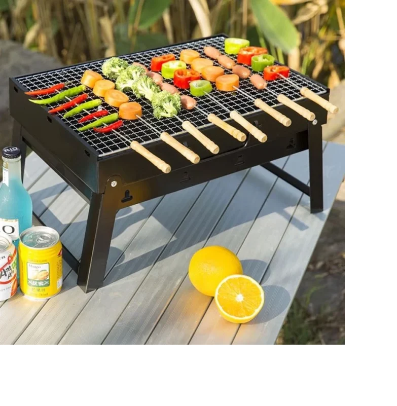 Parrilla Portátil Plegable Premium En Acero