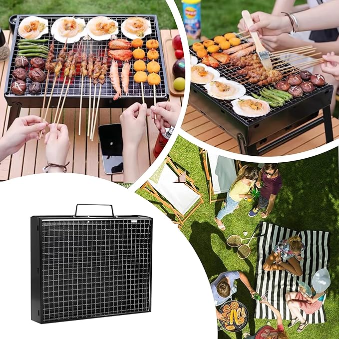 Parrilla Portátil Plegable Premium En Acero