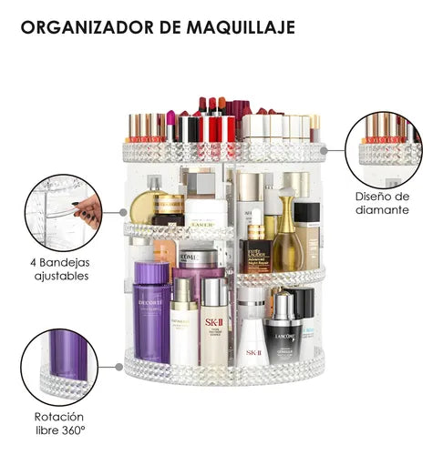 Organizador Cosmético 360° – Acrílico Premium