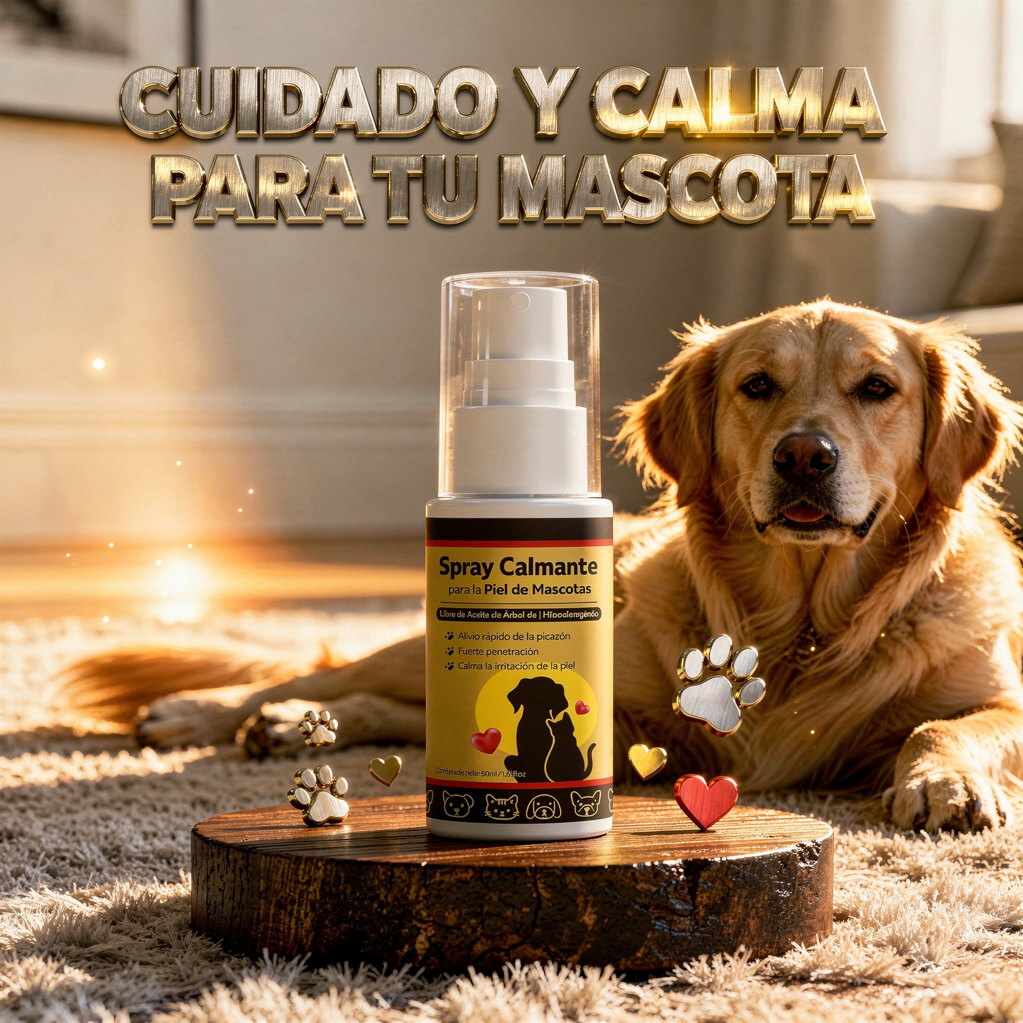 Spray Calmante para la Piel de Mascotas  A1