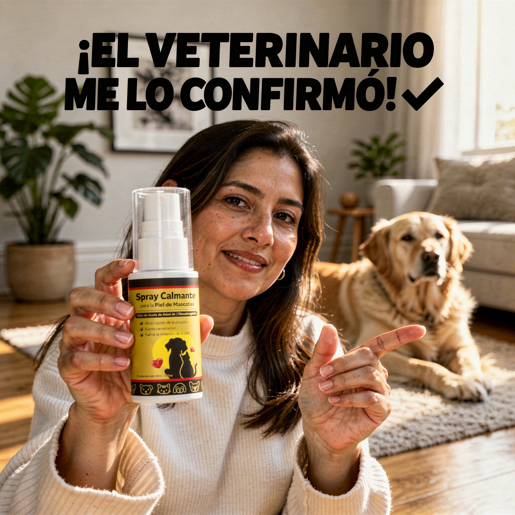 Spray Calmante para la Piel de Mascotas  A1