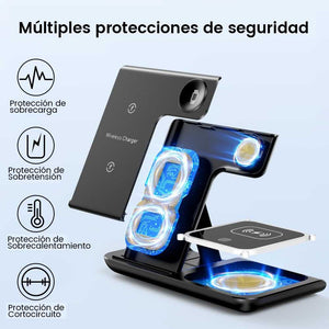 Cargador Inalambrico 3 En 1 ALTA POTENCIA ORIGINAL