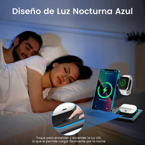 Cargador Inalambrico 3 En 1 ALTA POTENCIA ORIGINAL